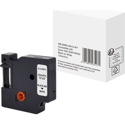 Neutral, Beschriftungsband, DYMO D1 12mm SCHWARZ-WEISS (1.20 cm, Mehrfarbig) Neutral, Beschriftungsband, DYMO D1 12mm SCHWARZ-WEISS (1.20 cm, Mehrfarbig)