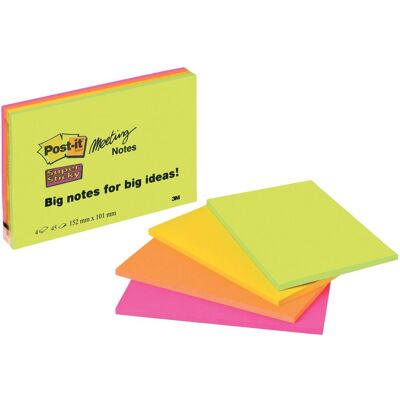 Post-it, Haftnotiz, Super Sticky Grossformat (101 x 152 mm) Post-it, Haftnotiz, Super Sticky Grossformat (101 x 152 mm)