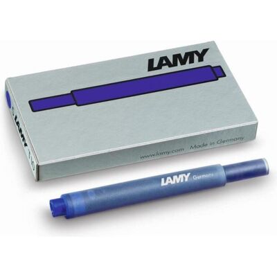 Lamy, Ersatzpatronen + Tintenfass, Tintenpatronen T 10 (Blau, 5 Stk.) Lamy, Ersatzpatronen + Tintenfass, Tintenpatronen T 10 (Blau, 5 Stk.)