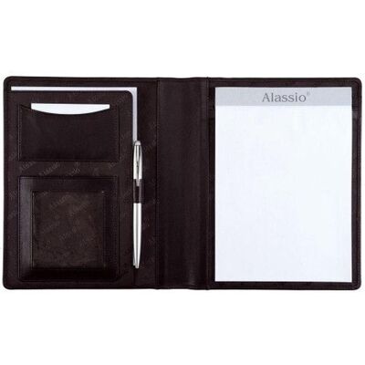 Alassio, Mappe, Schreibmappe "BORMIO", A5, Nappa-Leder, schwarz (A5, 1x) Alassio, Mappe, Schreibmappe "BORMIO", A5, Nappa-Leder, schwarz (A5, 1x)