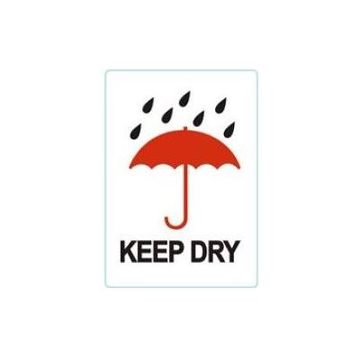 Rillprint, Etiketten, Hinweisetiketten KEEP DRY permanent klebend, Farbe: weiss / rot / schwarz Rillprint, Etiketten, Hinweisetiketten KEEP DRY permanent klebend, Farbe: weiss / rot / schwarz
