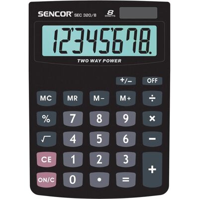 Sencor, Taschenrechner, Calculator SEC 320/8 Calculator (Batteriebetrieb) Sencor, Taschenrechner, Calculator SEC 320/8 Calculator (Batteriebetrieb)