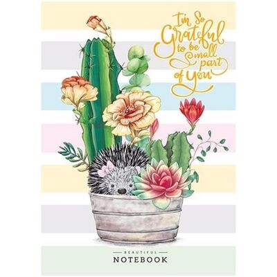 Fresh, Heft + Block, Dekoratives Notizbuch 64 Seiten, Raster Kaktus und Igel (Harter Einband) Fresh, Heft + Block, Dekoratives Notizbuch 64 Seiten, Raster Kaktus und Igel (Harter Einband)