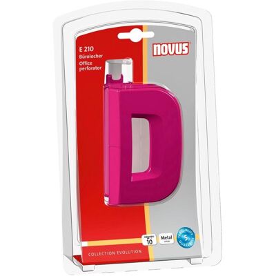 Novus, Locher, Locher E210 Kunststoff/Metall 1.0mm/10 Blatt (Blister) pink Novus, Locher, Locher E210 Kunststoff/Metall 1.0mm/10 Blatt (Blister) pink