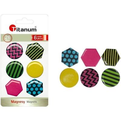 Titanum, Magnet, Magnete für Tafeln 26mm 6 Stk Titanum, Magnet, Magnete für Tafeln 26mm 6 Stk