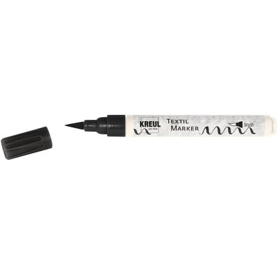 Kreul, Marker, Textilmarker brush, Pinselspitze, schwarz (1x) Kreul, Marker, Textilmarker brush, Pinselspitze, schwarz (1x)