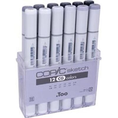 Copic, Marker, Sketch 12er Grau Set CG (12x) Copic, Marker, Sketch 12er Grau Set CG (12x)