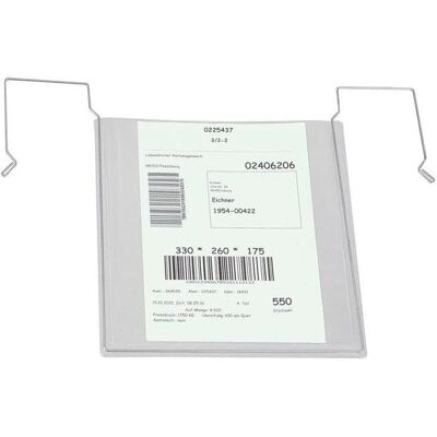 Eichner, Lieferscheintasche, Dokumententasche B220xH230 mm DIN A5 hoch mit flexiblem Drahtbügel (A5, Hoch, 10 Stk.) Eichner, Lieferscheintasche, Dokumententasche B220xH230 mm DIN A5 hoch mit flexiblem Drahtbügel (A5, Hoch, 10 Stk.)