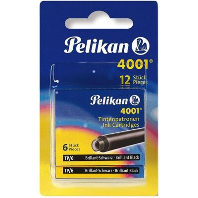 Pelikan Ersatzpatronen + Tintenfass, Tinte 4001 (Schwarz, 6 Stk.) Pelikan Ersatzpatronen + Tintenfass, Tinte 4001 (Schwarz, 6 Stk.)