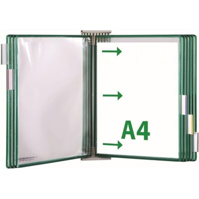 Tarifold, Informationsschild, Wand-Sichttafelsystem 427105 DIN A4 grün mit 10 St. Sichttafeln Tarifold, Informationsschild, Wand-Sichttafelsystem 427105 DIN A4 grün mit 10 St. Sichttafeln