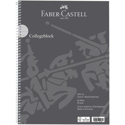 Faber-Castell, Heft + Block, Collegeblock liniert DIN A4 Aussenrand (A4, Liniert, Weicher Einband) Faber-Castell, Heft + Block, Collegeblock liniert DIN A4 Aussenrand (A4, Liniert, Weicher Einband)
