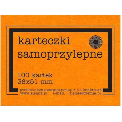 Ziemia Obiecana, Haftnotiz, Fluo selbstklebende Notizzettel 38x51mm 100K Orange. (51 x 38 mm) Ziemia Obiecana, Haftnotiz, Fluo selbstklebende Notizzettel 38x51mm 100K Orange. (51 x 38 mm)