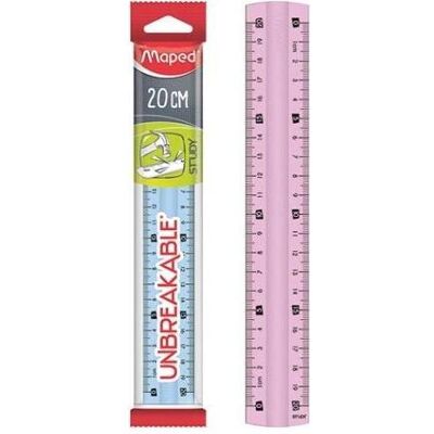 Maped, Lineal, Study unzerbrechliches Lineal 20cm Mix aus 2 Farben (20 cm, Kunststoff) Maped, Lineal, Study unzerbrechliches Lineal 20cm Mix aus 2 Farben (20 cm, Kunststoff)