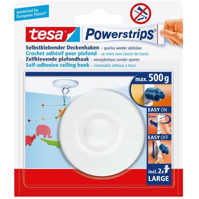 tesa, Klebehaken + Klebenagel, Powerstrips Deckenhaken tesa, Klebehaken + Klebenagel, Powerstrips Deckenhaken
