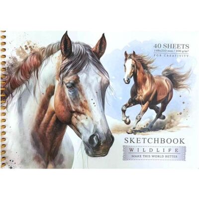 NoName, Heft + Block, Skizzenbuch A5/40K, glatt, kreisförmig, Horse FRESH (A5, Blanko) NoName, Heft + Block, Skizzenbuch A5/40K, glatt, kreisförmig, Horse FRESH (A5, Blanko)
