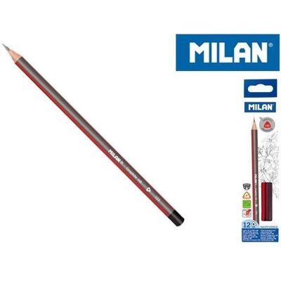 Milan, Bleistift, Dreieckige HB-Bleistifte (HB, 12x) Milan, Bleistift, Dreieckige HB-Bleistifte (HB, 12x)