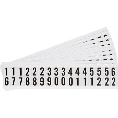 Brady, Etiketten, NL-W75 0-9, B-499, Zahlenkombi, Schwarz auf Weiss, 14 x 19mm, Schrifthöhe 16mm(25 K. á 32 E.) Brady, Etiketten, NL-W75 0-9, B-499, Zahlenkombi, Schwarz auf Weiss, 14 x 19mm, Schrifthöhe 16mm(25 K. á 32 E.)