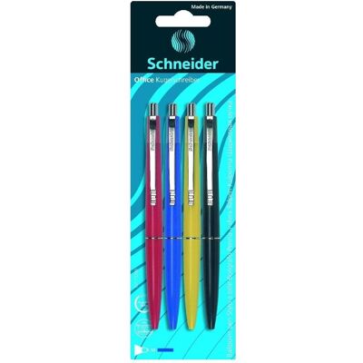 Schneider, Schreibstifte, Kugelschreiber Office 4ST sortiert (4x) Schneider, Schreibstifte, Kugelschreiber Office 4ST sortiert (4x)