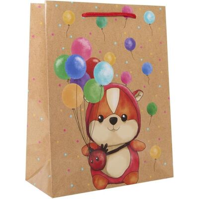 Idena, Geschenkverpackung, Geschenktasche Happy Birthday Teddybär Kupferpapier 128g/m² 18x23x8cm Idena, Geschenkverpackung, Geschenktasche Happy Birthday Teddybär Kupferpapier 128g/m² 18x23x8cm