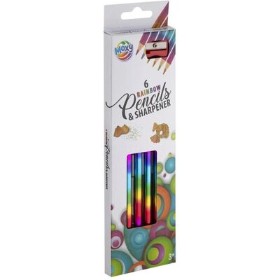 Grafix, Bleistift, Bleistifte mit Spitzer Rainbow (6x) Grafix, Bleistift, Bleistifte mit Spitzer Rainbow (6x)