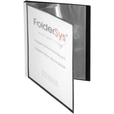 Foldersys, Mappe, Sichtbuch DIN A4, 20 Hüllen schwarz (A4) Foldersys, Mappe, Sichtbuch DIN A4, 20 Hüllen schwarz (A4)