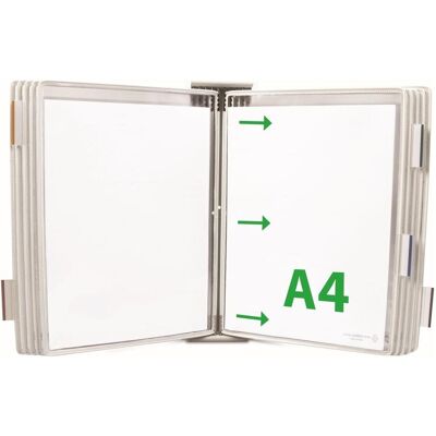 Tarifold, Informationsschild, Wand-Sichttafelsystem 427102 DIN A4 weiss mit 10 St. Sichttafeln Tarifold, Informationsschild, Wand-Sichttafelsystem 427102 DIN A4 weiss mit 10 St. Sichttafeln