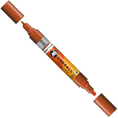 Molotow, Marker, Marqueur pour Maquettes - One4All Twin - Acrylique Rouge Écrevisse - 1,5/4mm - -010 - 15 cm (1x) Molotow, Marker, Marqueur pour Maquettes - One4All Twin - Acrylique Rouge Écrevisse - 1,5/4mm - -010 - 15 cm (1x)