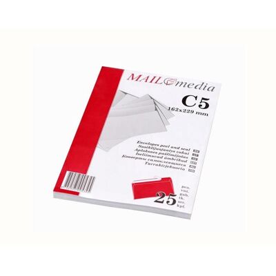 Briefumschlag, Envelopes C5 white with ribbon and internal press 162x229 mm x 25pcs (C5, 25x) Briefumschlag, Envelopes C5 white with ribbon and internal press 162x229 mm x 25pcs (C5, 25x)