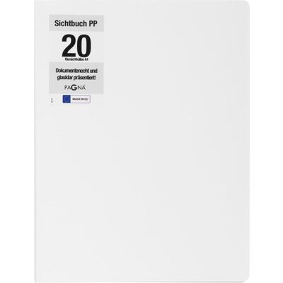 Pagna, Mappe, Office Sichtbuch DIN A4, 20 Hüllen weiss (A4, 1x) Pagna, Mappe, Office Sichtbuch DIN A4, 20 Hüllen weiss (A4, 1x)