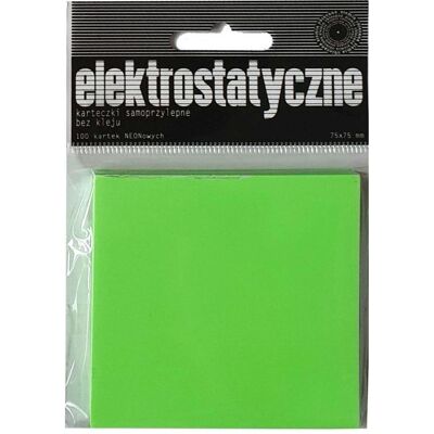 Ziemia Obiecana, Haftnotiz, Elektrostatische Notizzettel 75x75mm 100K grün (75 x 75 mm) Ziemia Obiecana, Haftnotiz, Elektrostatische Notizzettel 75x75mm 100K grün (75 x 75 mm)