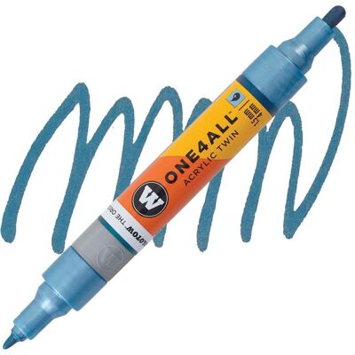 Molotow, Marker, Marqueur pour Maquettes - One4All Twin - Acrylique Mètalli-Bleu - 1,5/4mm - -224 - 15 cm (1x) Molotow, Marker, Marqueur pour Maquettes - One4All Twin - Acrylique Mètalli-Bleu - 1,5/4mm - -224 - 15 cm (1x)