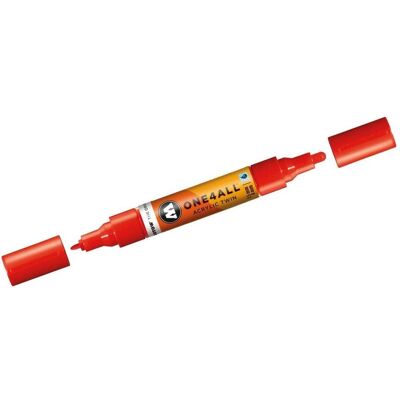 Molotow, Marker, Marqueur pour Maquettes - One4All Twin - Acrylique Rouge Trafic - 1,5/4mm - -013 - 14 cm (1x) Molotow, Marker, Marqueur pour Maquettes - One4All Twin - Acrylique Rouge Trafic - 1,5/4mm - -013 - 14 cm (1x)