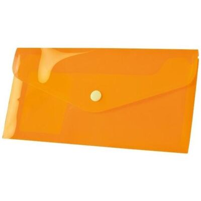 Tetis, Briefumschlag, DL-PP-Umschlag mit orangefarbenem Druckknopfverschluss (12 Stück) BT612-P (220 x 110 mm, 12x) Tetis, Briefumschlag, DL-PP-Umschlag mit orangefarbenem Druckknopfverschluss (12 Stück) BT612-P (220 x 110 mm, 12x)