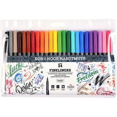 Koh-i-Noor, Malstifte, Fineliner 24 Farben (24x) Koh-i-Noor, Malstifte, Fineliner 24 Farben (24x)