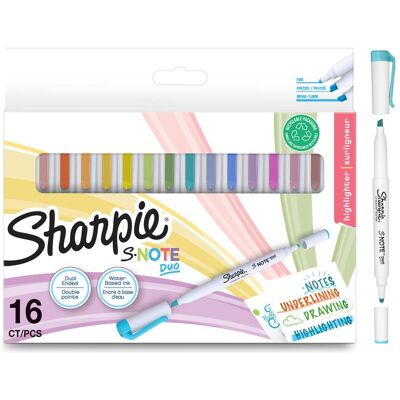Sharpie, Marker, Textmarker S-Note DUO Keil- und Rundspitze 16er Blister (16x) Sharpie, Marker, Textmarker S-Note DUO Keil- und Rundspitze 16er Blister (16x)