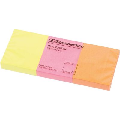 Soennecken, Haftnotiz, Haftnotiz Masse: 40 x 50 mm (B x H) Farbe: neonfarben (50 x 40 mm) Soennecken, Haftnotiz, Haftnotiz Masse: 40 x 50 mm (B x H) Farbe: neonfarben (50 x 40 mm)
