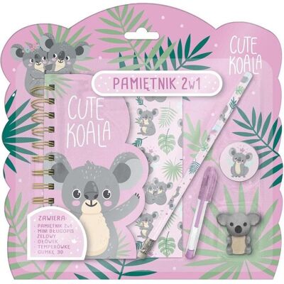 Derform, Heft + Block, 2in1-Tagebuch mit Vorhängeschloss + Koala-Zubehör 10 (Blanko) Derform, Heft + Block, 2in1-Tagebuch mit Vorhängeschloss + Koala-Zubehör 10 (Blanko)