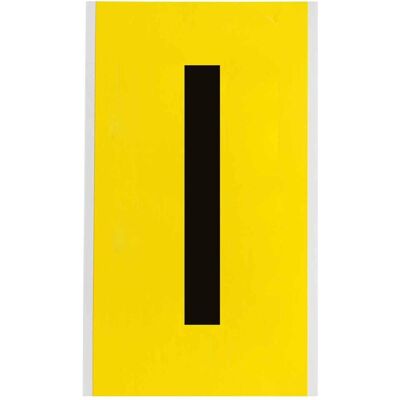 Brady, Etiketten, 3470-I, B-499, Nylongewebe, Buchstabe I, Schwarz auf Gelb, 127 x 228mm, Schrifthöhe 152mm(25 Brady, Etiketten, 3470-I, B-499, Nylongewebe, Buchstabe I, Schwarz auf Gelb, 127 x 228mm, Schrifthöhe 152mm(25