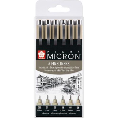 Sakura, Schreibstifte, Pigma Micron (6x) Sakura, Schreibstifte, Pigma Micron (6x)
