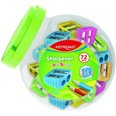 Keyroad, Spitzer, Easy-sharp kunststoffspitzer, doppelt, 72 stück, in einer tube, farbmischung Keyroad, Spitzer, Easy-sharp kunststoffspitzer, doppelt, 72 stück, in einer tube, farbmischung