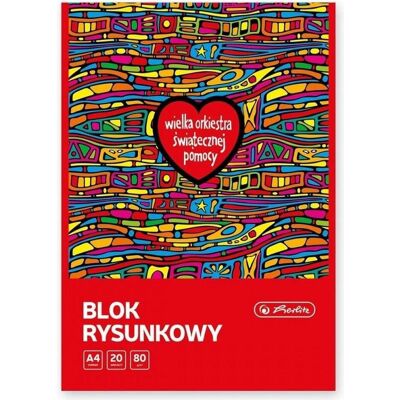 Herlitz, Heft + Block, Zeichenblock A4 WOŚP 20 Karten 80g (A4, Blanko, Kein Einband) Herlitz, Heft + Block, Zeichenblock A4 WOŚP 20 Karten 80g (A4, Blanko, Kein Einband)