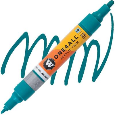 Molotow, Marker, Marqueur pour Maquettes - One4All Twin - Acrylique Turquoise - 1,5/4mm - -235 - 15 cm (1x) Molotow, Marker, Marqueur pour Maquettes - One4All Twin - Acrylique Turquoise - 1,5/4mm - -235 - 15 cm (1x)