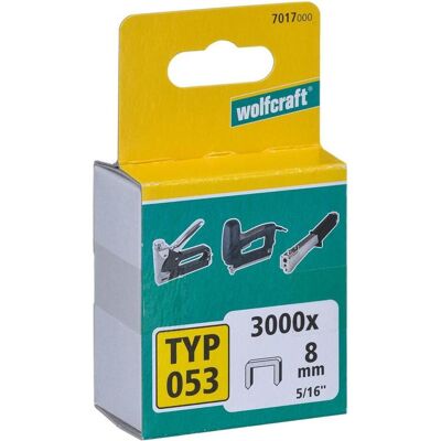 wolfcraft, Büroklammer, 3000 Breitrückenklammern Typ053, 8mm (3000x) wolfcraft, Büroklammer, 3000 Breitrückenklammern Typ053, 8mm (3000x)