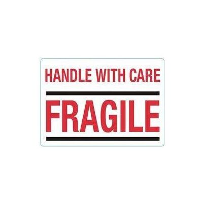 Rillprint, Etiketten, Hinweisetiketten HANDLE WITH CARE / FRAGILE permanent klebend, Farbe: weiss / rot Rillprint, Etiketten, Hinweisetiketten HANDLE WITH CARE / FRAGILE permanent klebend, Farbe: weiss / rot