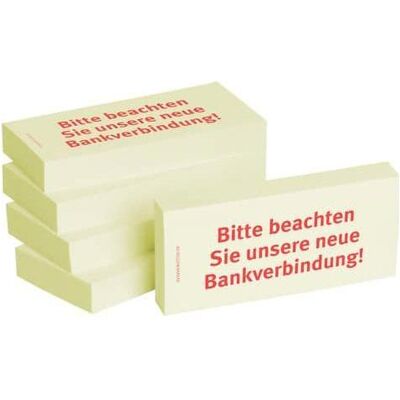 Bizstix, Haftnotiz, Notiz 'Bankverbindung' 75x35mm (35 x 75 mm) Bizstix, Haftnotiz, Notiz 'Bankverbindung' 75x35mm (35 x 75 mm)
