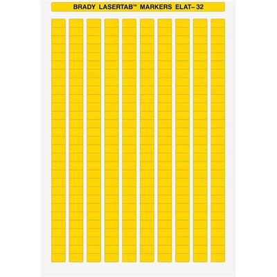 Brady, Etiketten, ELAT-32-747YL-10, Polyester, Gelb, 15 x 9 mm, dauerhaft klebend, DIN A4, 10-bahnig (10.150 E Brady, Etiketten, ELAT-32-747YL-10, Polyester, Gelb, 15 x 9 mm, dauerhaft klebend, DIN A4, 10-bahnig (10.150 E