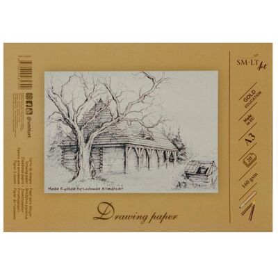 ART Heft + Block, Drawing and sketching paper SMLT A3, 160 g/m2, 20 sheets, glued (A3, Blanko) ART Heft + Block, Drawing and sketching paper SMLT A3, 160 g/m2, 20 sheets, glued (A3, Blanko)