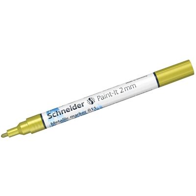 Schneider, Marker, Paint-It 011 Metallic-Marker, 2 mm, gelb metallic (1x) Schneider, Marker, Paint-It 011 Metallic-Marker, 2 mm, gelb metallic (1x)