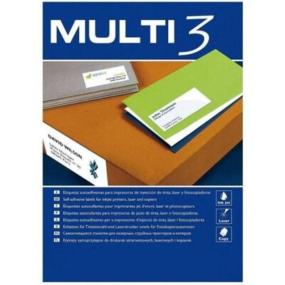 Multi, Etiketten, Melti 3 CD/DVD-Disc-Etiketten, 117 mm Durchmesser, rund, weiss Multi, Etiketten, Melti 3 CD/DVD-Disc-Etiketten, 117 mm Durchmesser, rund, weiss