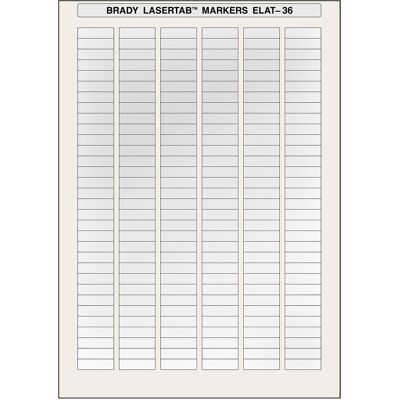 Brady, Etiketten, ELAT-36-773-10, metallisierter Polyester, Silber, 27 x 8 mm, permanent, Din A4, 6-bahnig (10 Brady, Etiketten, ELAT-36-773-10, metallisierter Polyester, Silber, 27 x 8 mm, permanent, Din A4, 6-bahnig (10